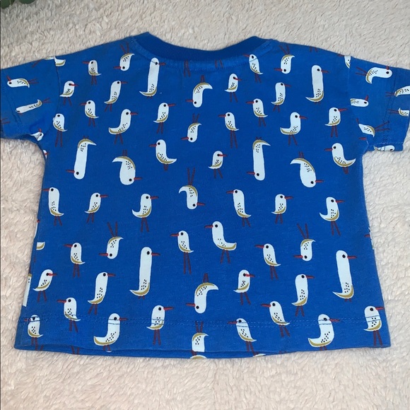 Hanna Andersson Seagull Shirt 6-12M Blue Top 70 - Picture 8 of 8